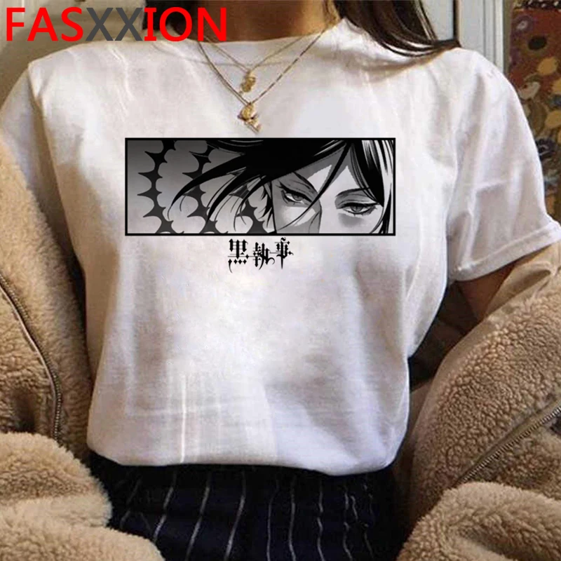 Black Butler Ciel Phantomhive Graphic T-shirt Men Harajuku Cute Anime Tshirt Manga Kawaii T Shirt Hip Hop Top Tee Male