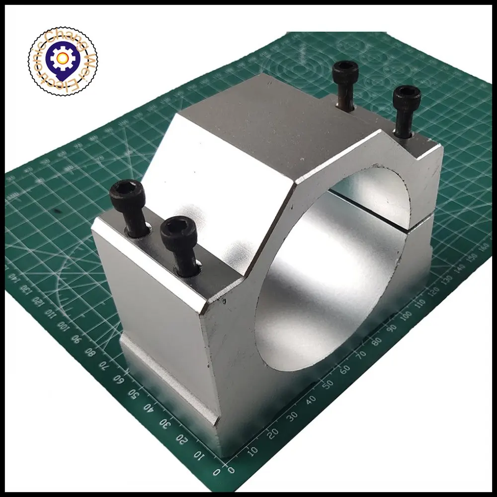 80มม.แกน Clamp ยึด4สกรูใช้สำหรับ0.8KW 1.5KW หรือ2.2KW แกนเครื่องกัด CNC Order โดยขนาดมอเตอร์