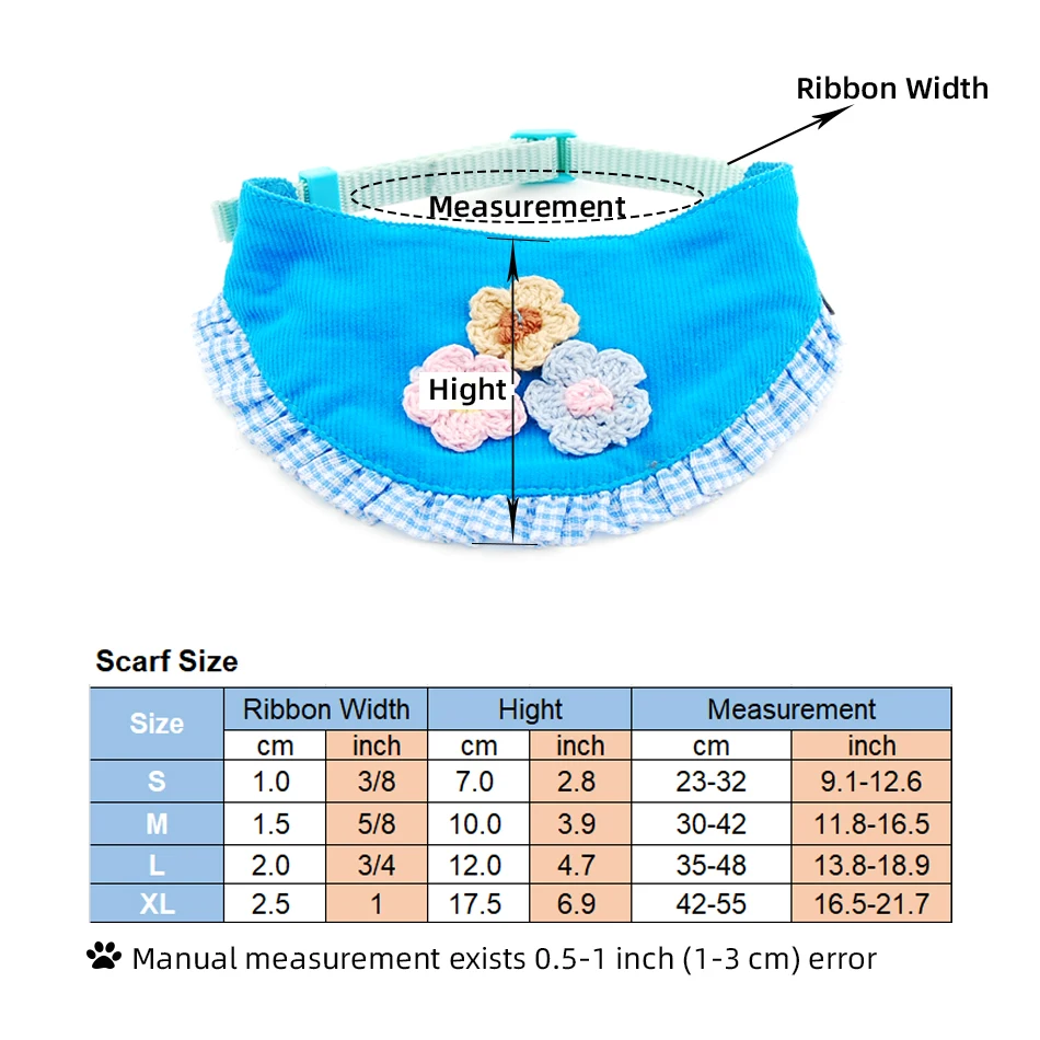 개 고양이 두건 격자 무늬 조절 스카프 고양이를 위한 빨 수있는 칼라 강아지 소형 중형 대형 개 용품, 애완 동물 액세서리