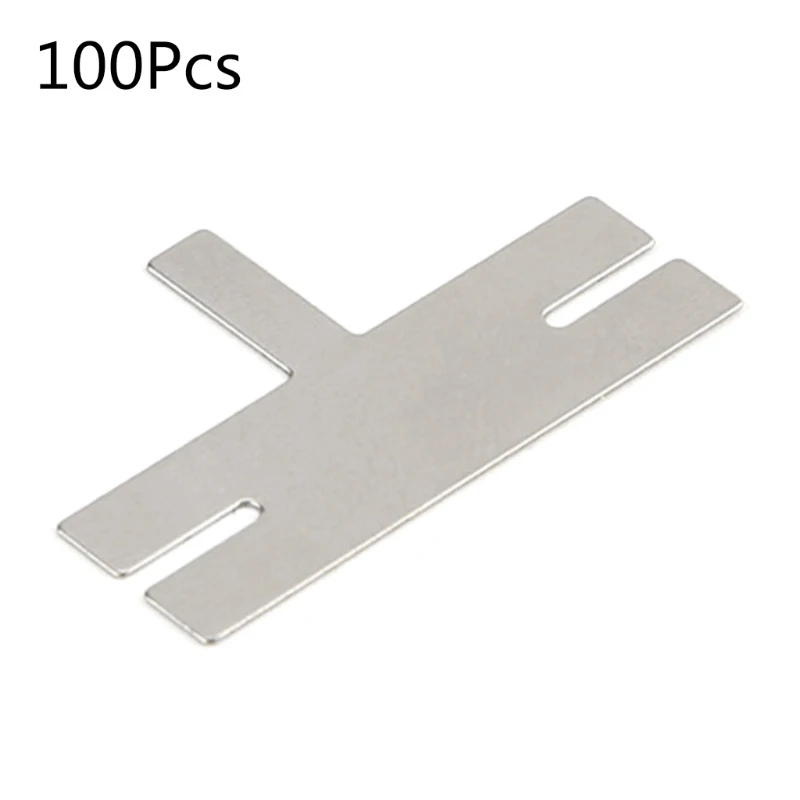 Nickel Strip 100pcs T Shaped Nickel Sheets Plates Battery Nickel Plated Steel Fast Reach