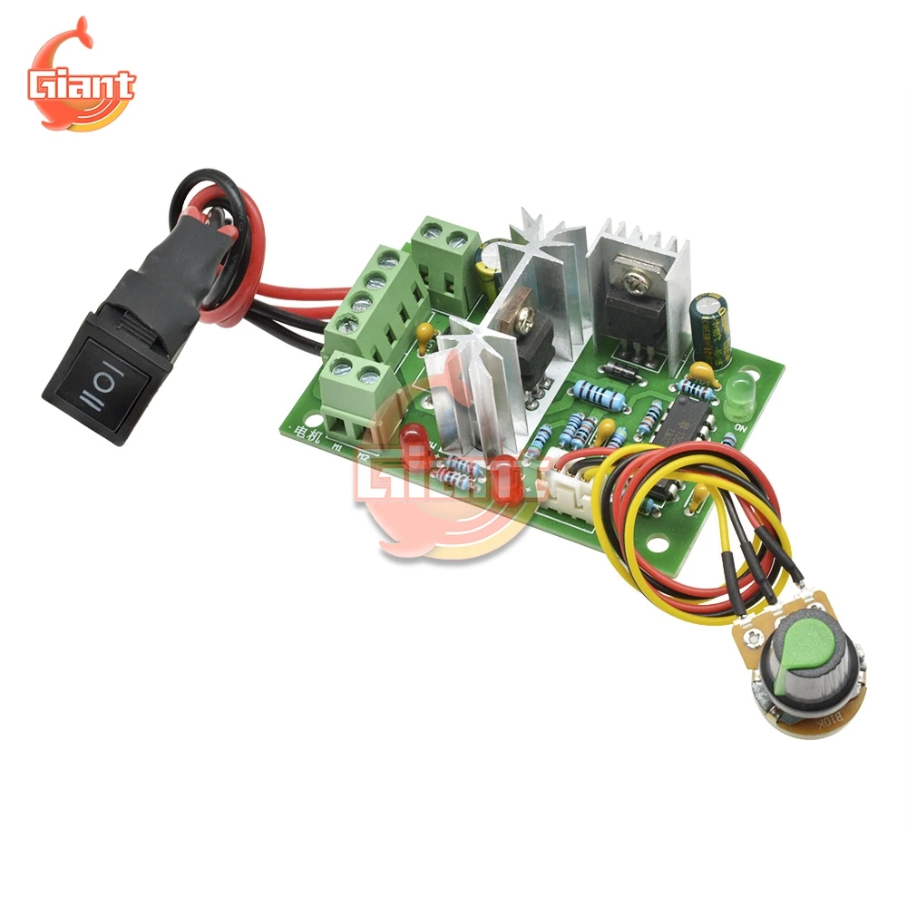 DC6-30V 6a l0371 controlador de velocidade do motor reversível pwm controle para a frente reverso interruptor placa módulo 10a 12v 24v regulador de corrente