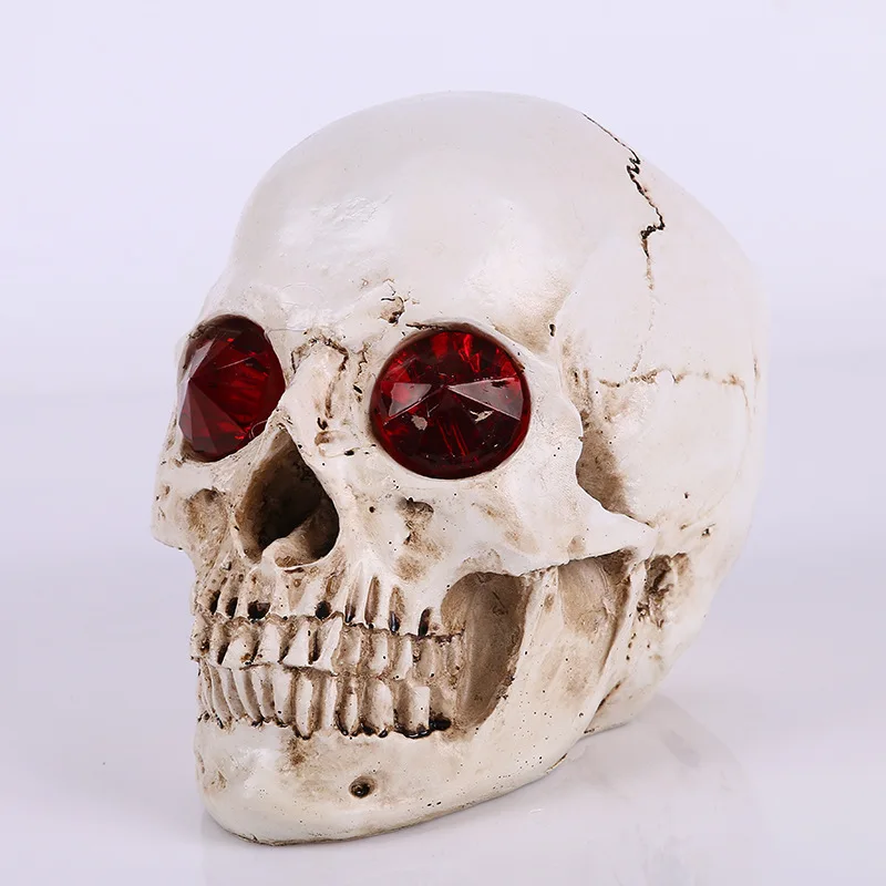 Halloween Decoration Simulation 1:1 Human Skull Medical Mold Terrorist Resin Skulls Ghost Cranium Skull Heads Crossbones Skulls