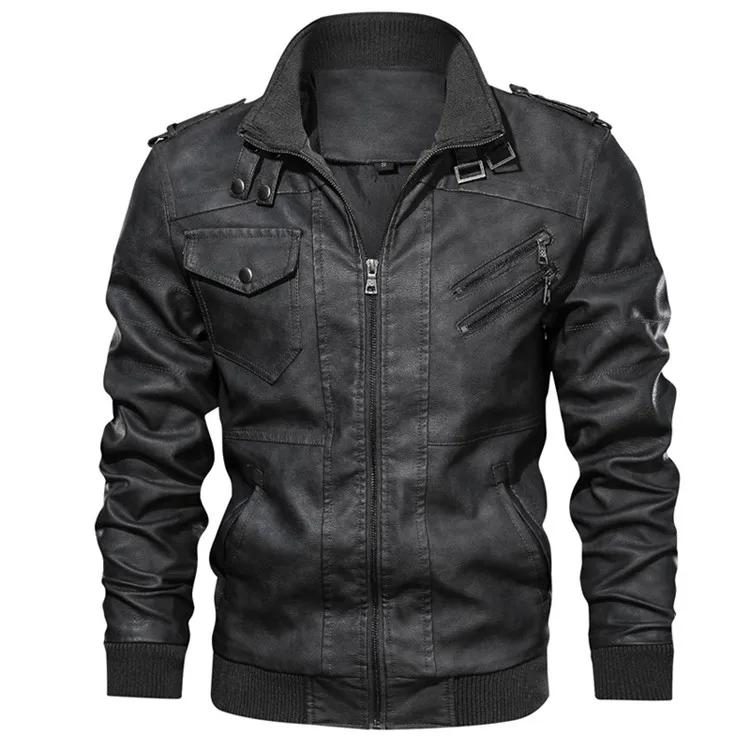 KB New Men's Leather Jackets Autumn Casual Motorcycle PU Jacket Biker Leather Coats Brand Clothing EU Size SA722 68 H5ec130f8bd1443db8d97b2c67e6015aaY