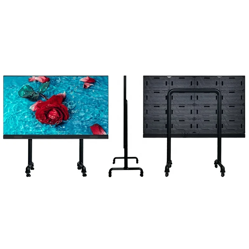 Conference HD Full Color 16: 9 TV Screen Board All in One Moving Indoor LED Display for Meeting Room Movable LED Conference TV