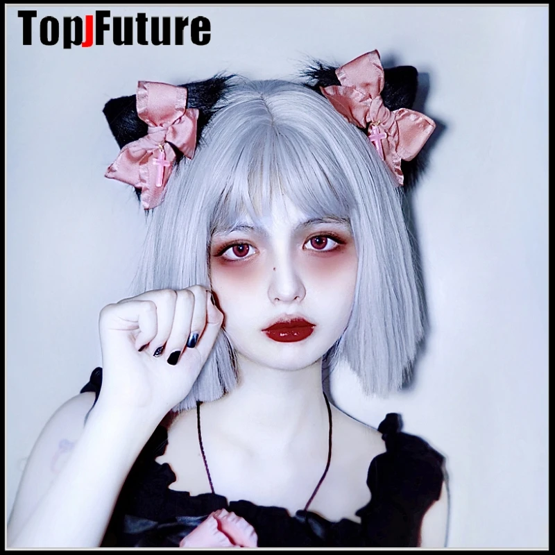 Harajuku Y2K Vrouwen Girl Sweet Gothic Lolita Cosplay Hand Made Kat Oor Haarspeld Dier Oor Haarspeld Haar Clip Kat Cospaly props