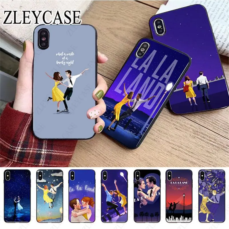 La La Land TPU black Phone Case For iphone 13pro 14pro 15pro 12pro 11pro xs max 7 8 XR 12mini 15plus 13mini SE 2020 cover