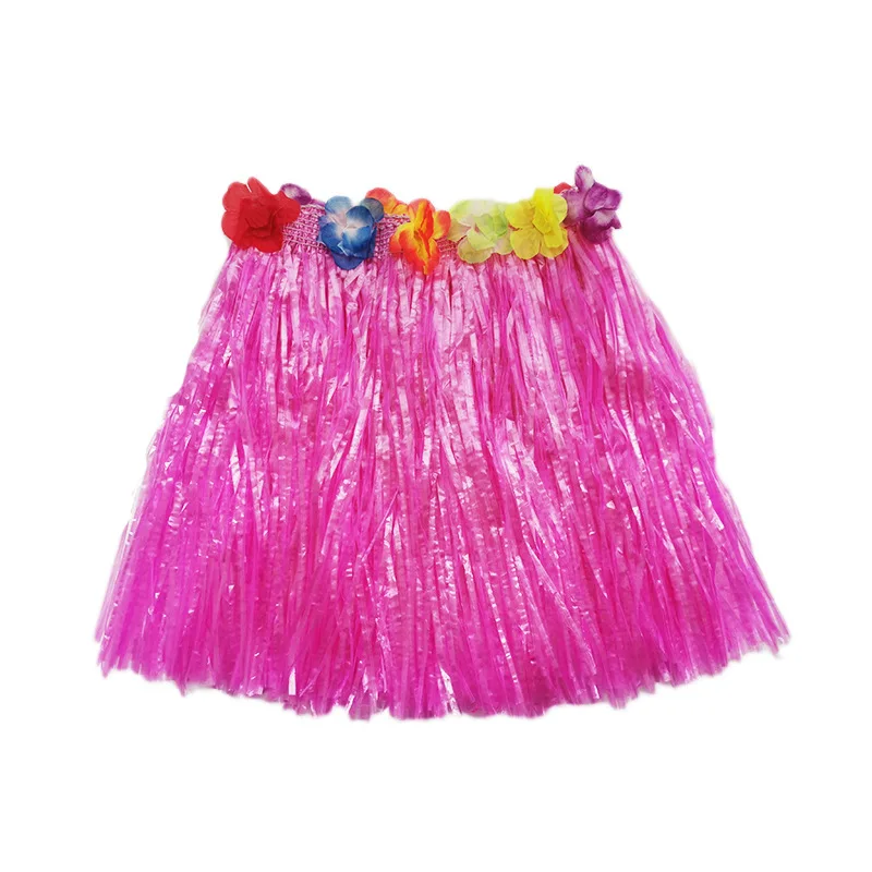 Plastic Fiber Girl Woman Hawaiian Grass Skirt Cheap Costume Flower Hula Skirt 30CM/40/CM60CM/Dance Dress Party Hawaii Beach