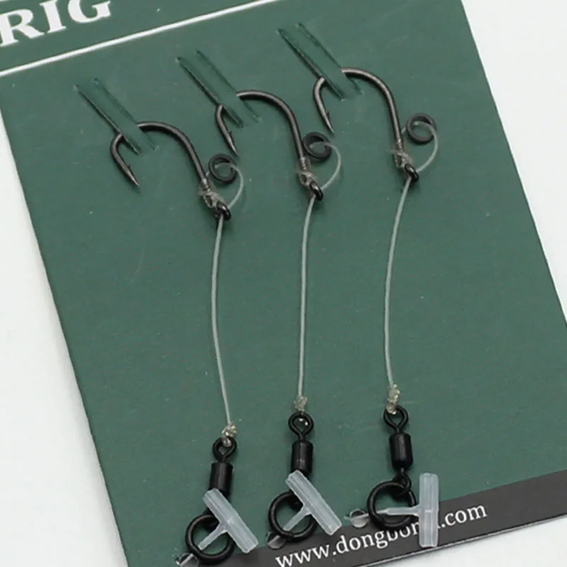 Carp Fishing Hook Ready Tied Chod Rigs - Carp Pop Up Stiff Rig Coarse Fishing Hook Size 6 8 10