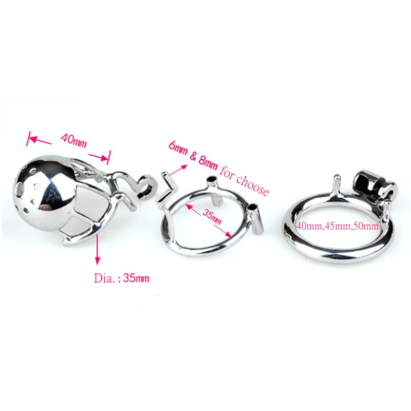 New 316L Stainless Steel Male Through Hole PA Chastity Device,Penis Ring,Cock Cage with Catheter,BDSM Sex Toys For Men