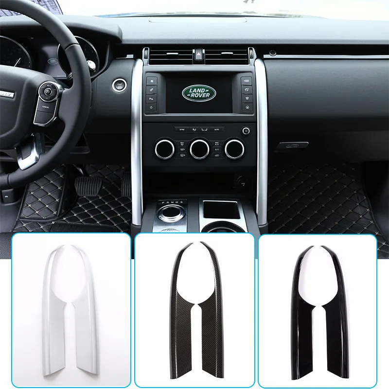 2 Pcs ABS Chrome Center Console Decoration Strips Trim Accessories For Land Rover Discovery 5 LR5 2017-2020 Car Accessories