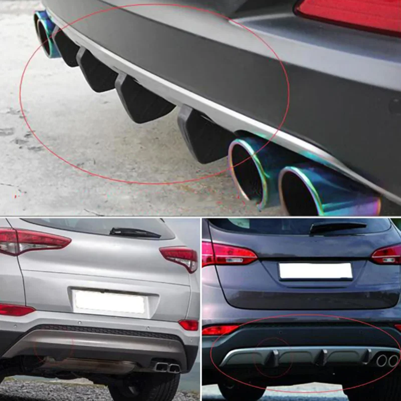 

universal 4pcs car shark fin rear spoiler Accessories For Peugeot 207 307 308 407 508 2008 3008 Citroen C2 C3 C4 C5 C6 C8 C4L