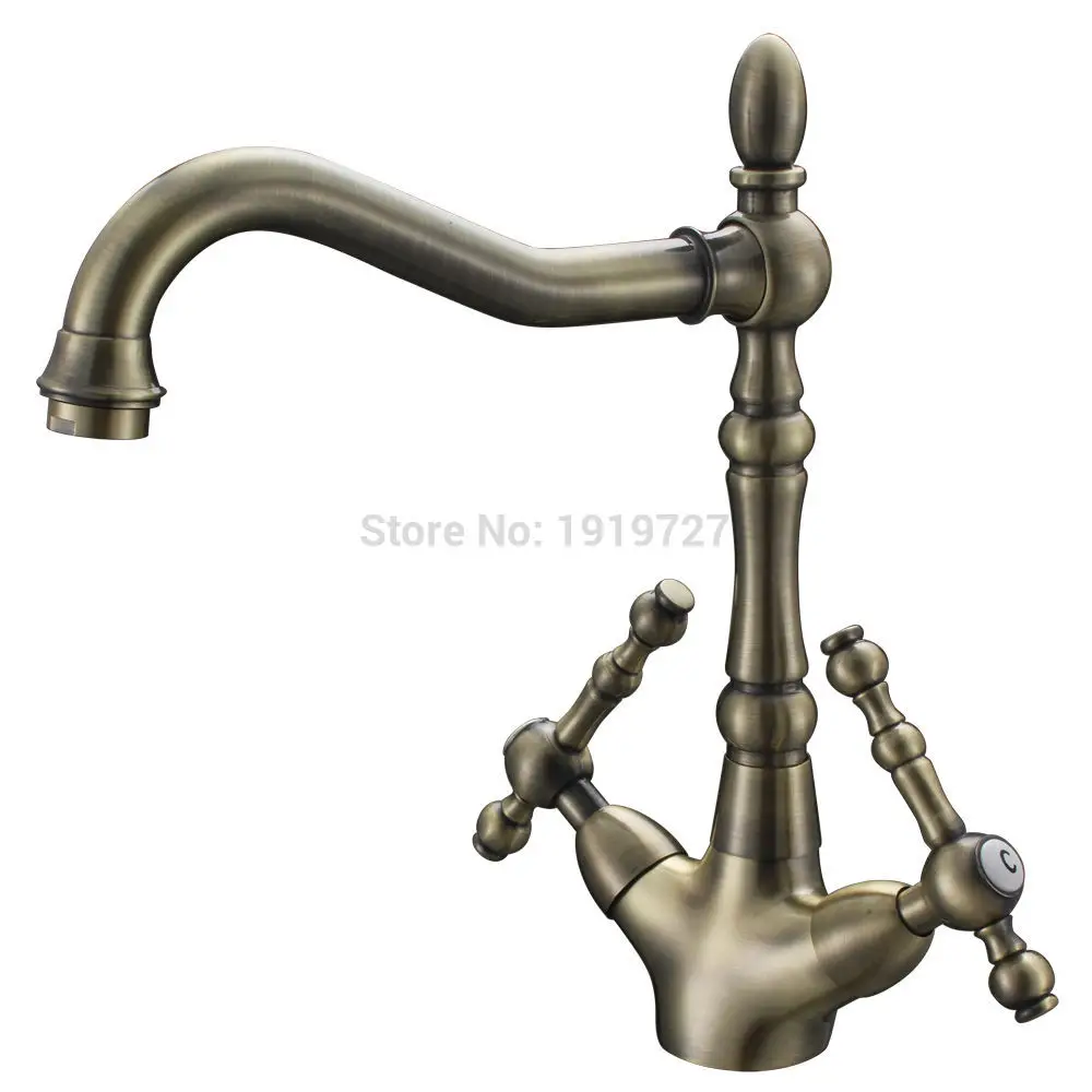 

Vidric Newly Patent Design High Quality Solid Brass Unique Swivel Antique Brushed Bronze Sink Mixer Tap Single Hole Kitchen Fauc