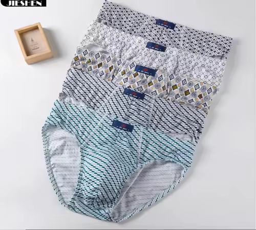 100% Cotton Briefs Mens Comfortable Underpants Man Underwear M/L/XL/2XL/3XL/4XL/5XL 5pcs/Lot Free & Drop Shipping - Image 2