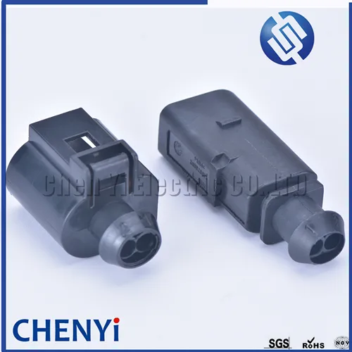 Imagen 2 del producto 5 juegos 2 pines 1,5 mm 1J 0973802   1J 0973702   Conectores impermeables de válvula de desinflado con enchufe del sensor de temperatura automático macho o hembra 1J0 973 802