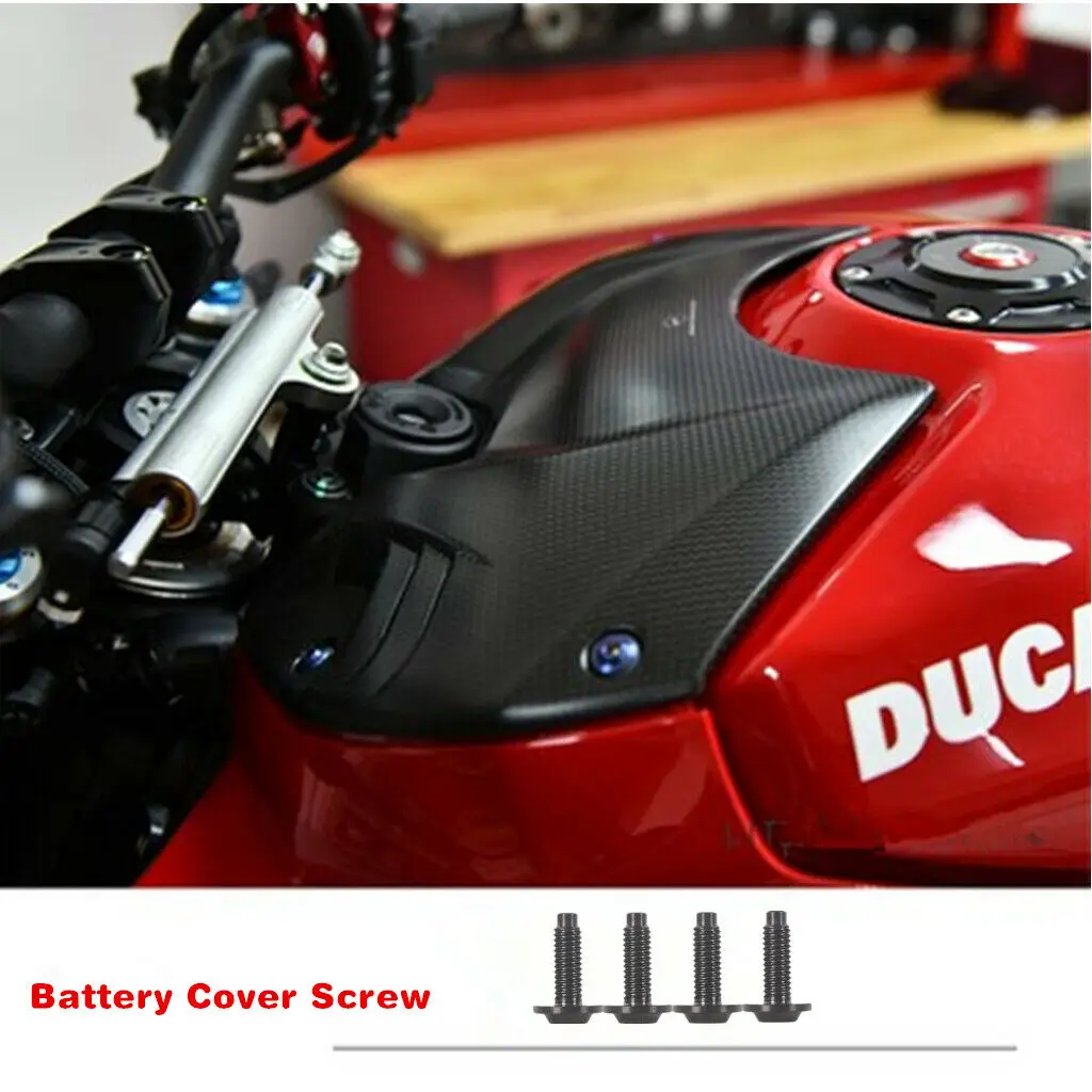 4PCS For Ducati V4 Streetfighter V4 V4S Titanium Motorcycle Accessories Fairing Battery Cover Case Screw Bolts