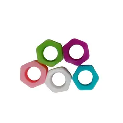 100Pcs/box Dental Coloring Code Silicone Identification Circle Instrument Autoclavable Disinfection Oral Care Dentist Tools