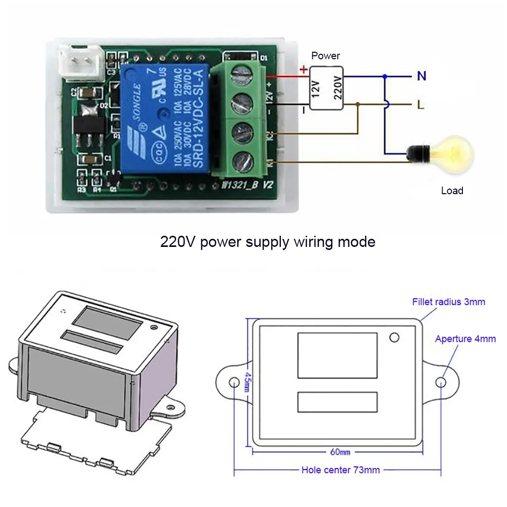 W3001 W3002 Digital Control Temperature Microcomputer Thermostat Switch Thermometer New Thermoregulator 12/24/220V