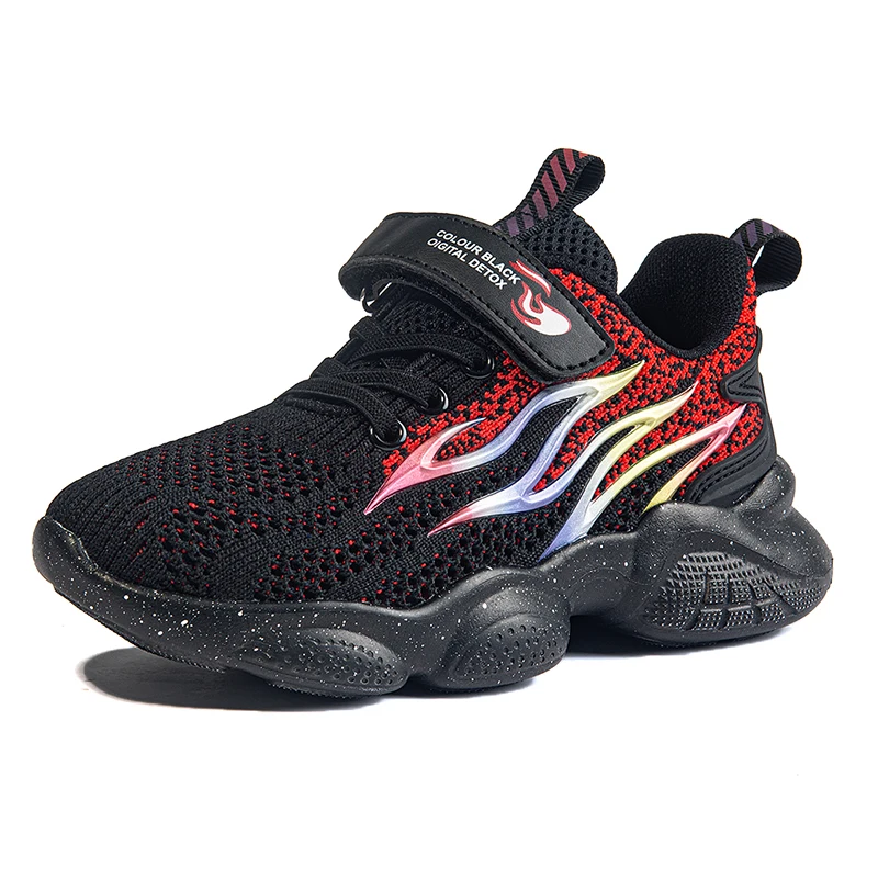 Children Casual Shoes Boys Light Sneakers Student Kid Summer Size 5 8 9 12 13 Years Old Mesh Sport Footwear Autumn Spider 7-12y