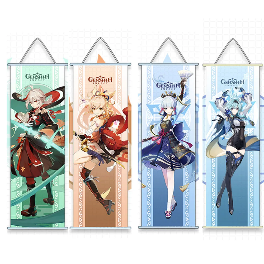 

Impact Anime Cosplay Wall Hanger Kazuha Baal Yelan Ayaka Ayato Eula Sara Itto Gorou Shogun Kokomi Fans Collections Props