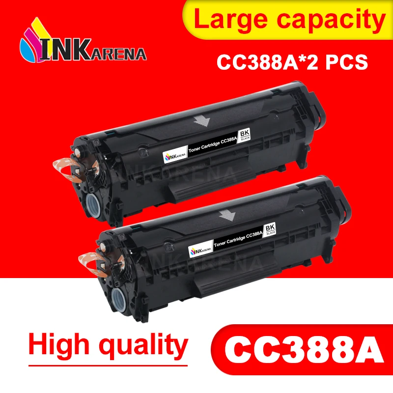 

INKARENA 2PCS 388A 88A Compatible For HP388A 88A Toner Cartridge For HP LaserJet P1007 P1008 P1106 P1108 M1136 M1213nf M1216nfh