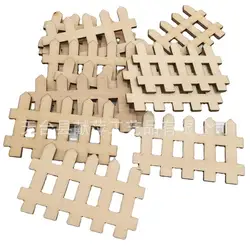 20Pcs Wooden Fairy Garden Fence Miniature Wood Fairy House Fence DIY Wood Picket Fence Mini Ornament for Dollhouse
