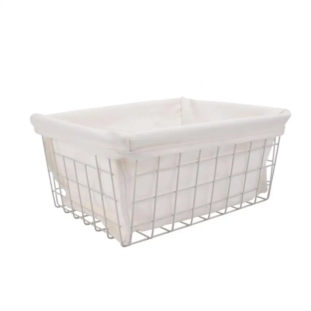 Storage Basket Double Guardrail Large Capacity Anti-deform Iron Durable Anti-rust Stand Household Storag Holder