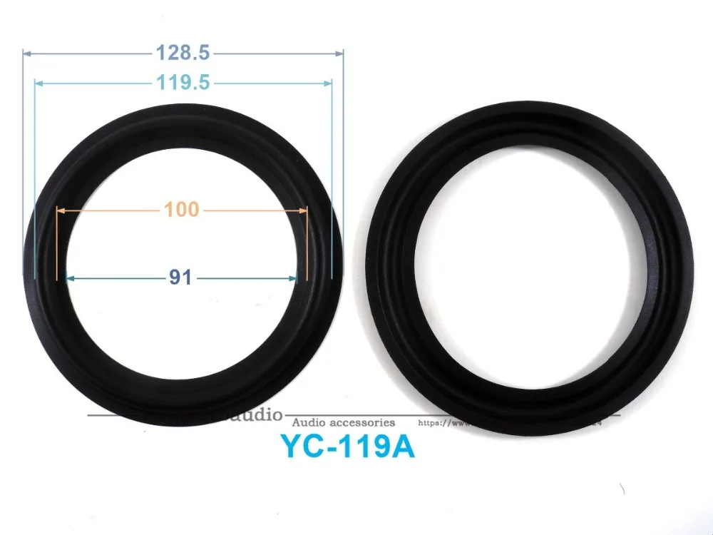 New 10 pcs /lot = 5 Pair 5inch Woofer Repairable Parts / Speaker Rubber Surround  ( 128.5mm / 119.5mm / 100mm / 91mm )