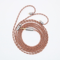 XINSH 4 Core 5N UPOCC Single Crystal Copper Upgraded Cable with MMCX/2PIN/QDC/TFZ  2.5/3.5/4.4mm for KZ  TINHIFI T2 BLON BL01