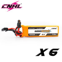 6PCS CNHL Lipo 2S 7.6V Battery 450mAh 70C Ministar HV With XT30 Plug For Mini Quad RC FPV Drone Quadcopter Helicopter Airplane