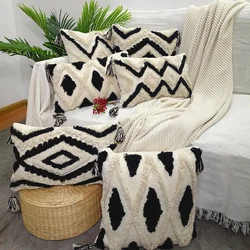 Boho Cushion Cover Woven Tufted Throw Pillow Covers Decorative Chenille Luxury Pillow Case for Sofa Bed Chair Nordic Home Decor