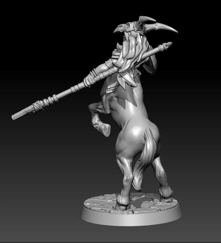 56mm 75mm Resin Model Female Horse Warrior Figure Unpainted No color RW-183