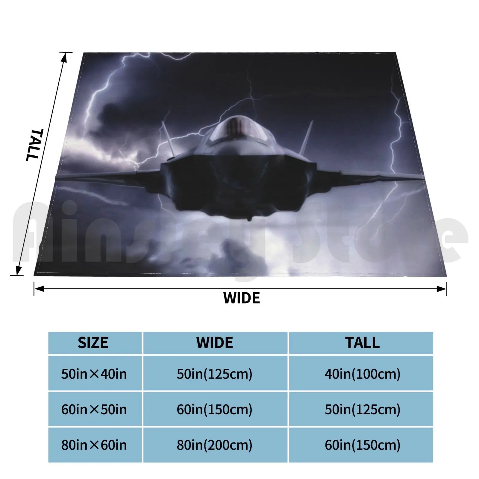 F35-Lightning Ii Flying Through Lightning Blanket Fashion Custom 2983 Plane Planes Sky Pilot Hero Air Force