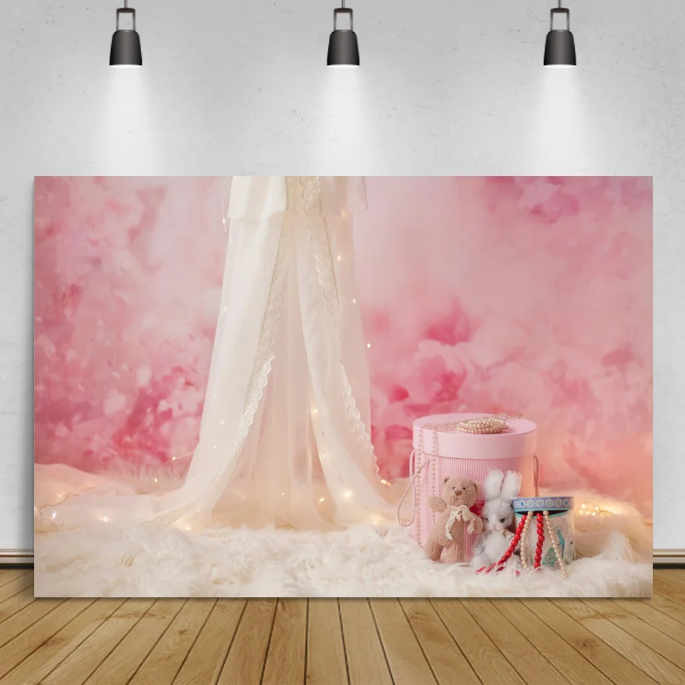 

Laeacco 1st Birthday Baby Shower Party Decor Photographic Backdrop Child Photocall Newborn Personalized Poster Photo Background