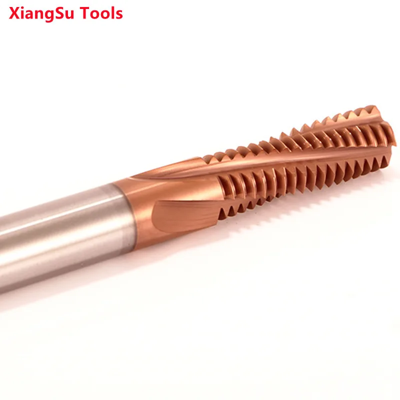 M3 to M24 Metric Full Tooth Carbide Thread End Mill Hrc60 CNC Milling Cutter Alloy Tungsten Cutting Machine Tools For Steel Use