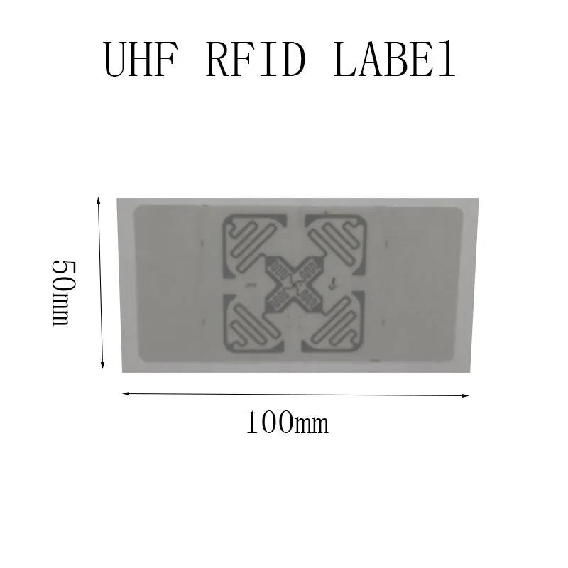 Étiquette autocollante en papier de cuivre blanc avec jeu de puces figuré Impjin, taille d'étiquette personnalisée, RFID UHF, H47, 110x50 ou 110x90