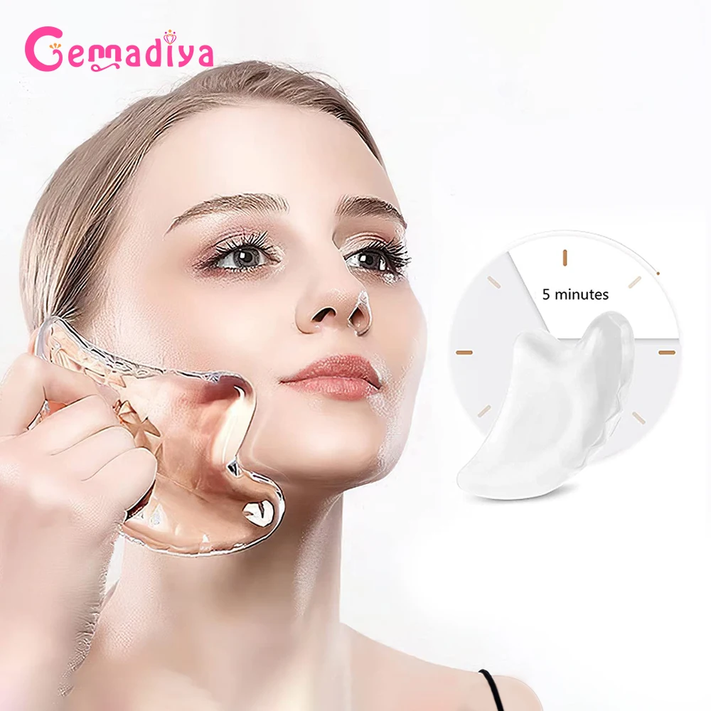 Facial Lifting คริสตัลกระดานขูดนวดสำหรับเครื่องมือใบหน้ายกกระชับผิวริ้วรอย Remover คอคาง Beauty Face Care เครื่องมือ