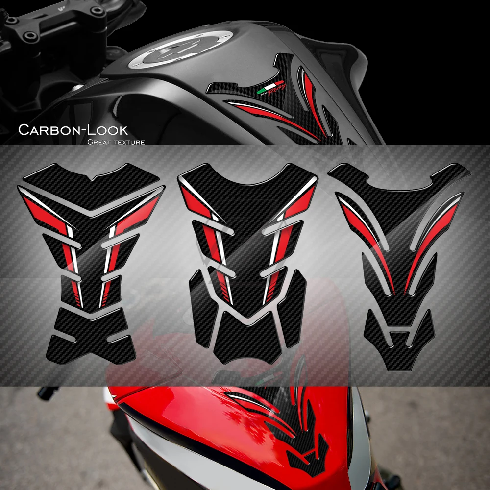 3D Carbon-look Motorcycle Tank Pad Protector Case for Kawasaki Versys 650 1000 X300 Versys-X