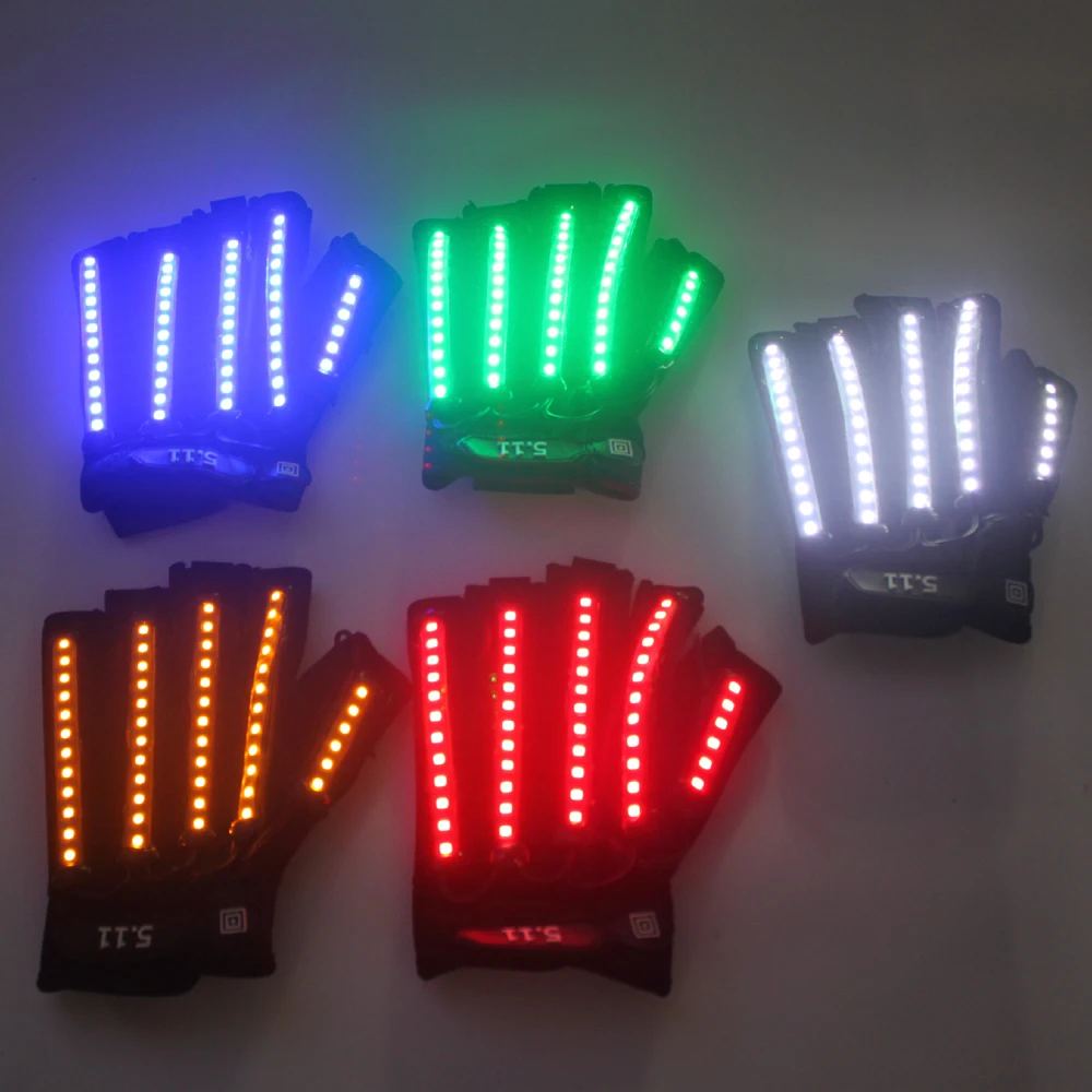 LED Gloves Laser Show Garment Stage Props Nightclub Singer Dancer Bright LED Light Gloves  LED luminous costumes