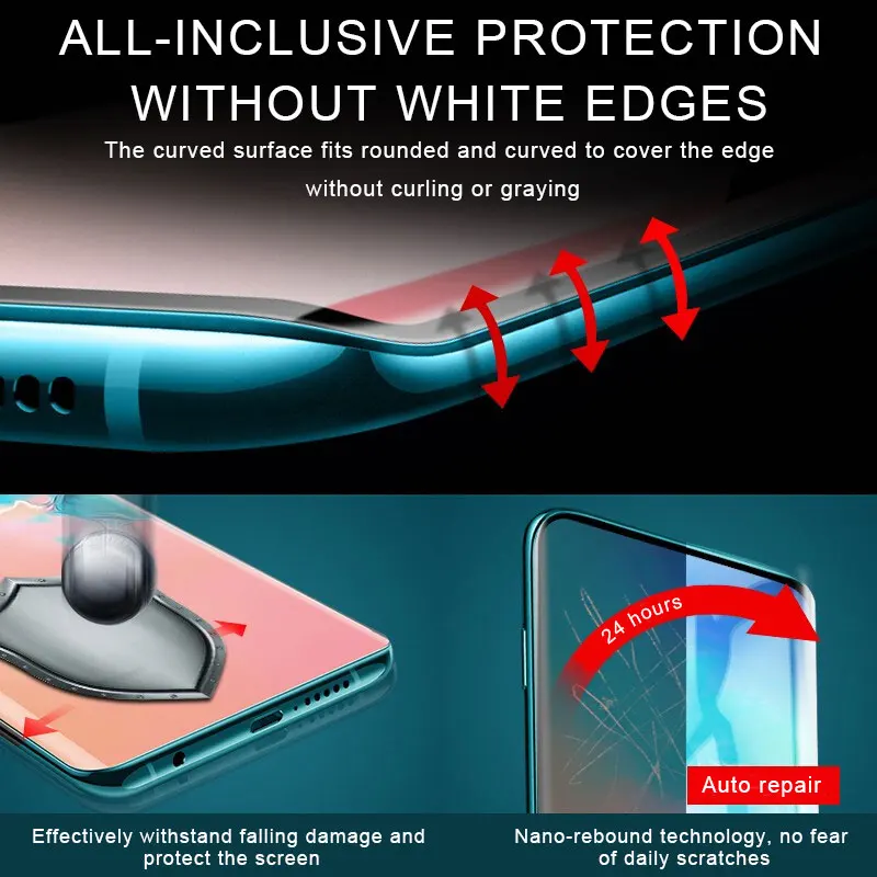 3Pcs Full Cover Screen Protector For Samsung Galaxy S10 S9 S8 S21 S22 S23 S24 Ultra S10E Hydrogel Film On For Note 20 Plus Film