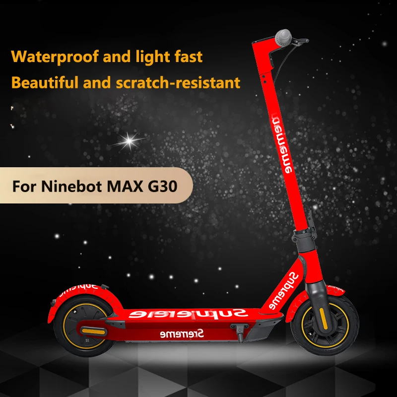 Electric Scooter Full Body PVC Sticker DIY Skateboard Sticker Scooter Pedal Stickers Decal For Ninebot MAX G30