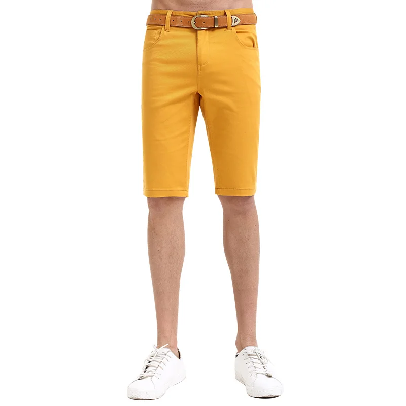 Lesmart-pantalones cortos informales para hombre, Bermudas amarillas de estilo veraniego, a la moda, para correr y hacer ejercicio en la playa, 2024
