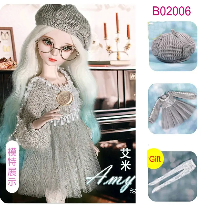 1/3 Bjd Doll Clothes Fashion Girl Dress Toys Clothes for Dolls 55-60cm Dolls Accessories Kids Toys