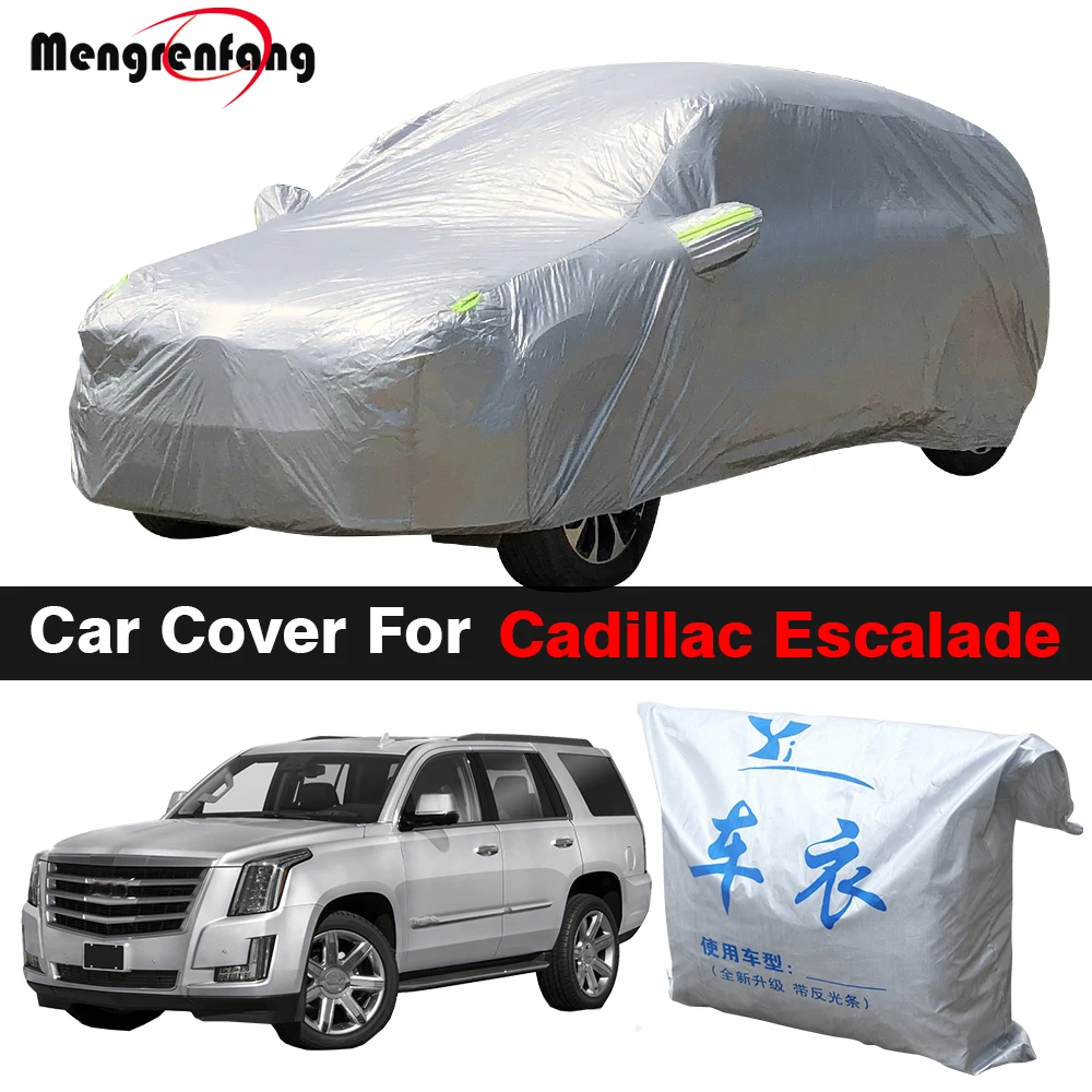 Full Car Cover SUV Outdoor Indoor Anti-UV Sun Shade Rain Snow Resistant Cover Dustproof For Cadillac Escalade