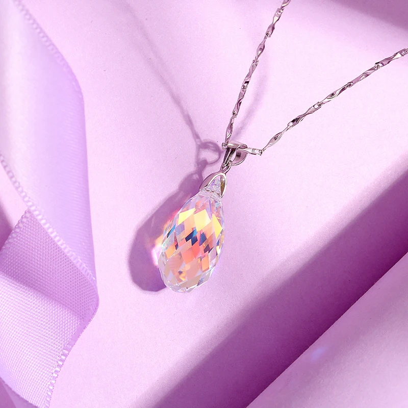 Luxury Tassel Jewelry Sets Crystals from Austria Drop Pendant Necklace Long Dangle Earrings Colorful Beads for Women Wedding
