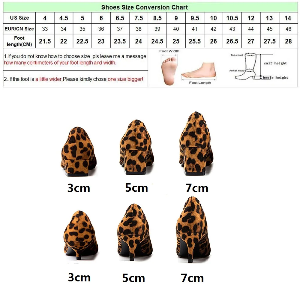 DRFARGO 2023 Shoes Women Leopard OL shoes Classic Thin&Thick Heel Low Heel soft sole Shallow mouth Femme Chaussure size 33-41