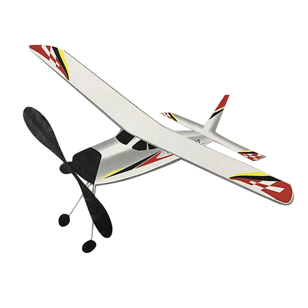 Elastic Powered Rubber Band Wind-up Plane  Toy Outdoor Flying Aircraft