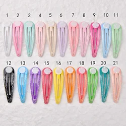 105 PCS, Cute Colorful Waterdrop Shape Hairpins Baby Girls Snap Clips Kids Hairgrips Fashion Hair Accessories