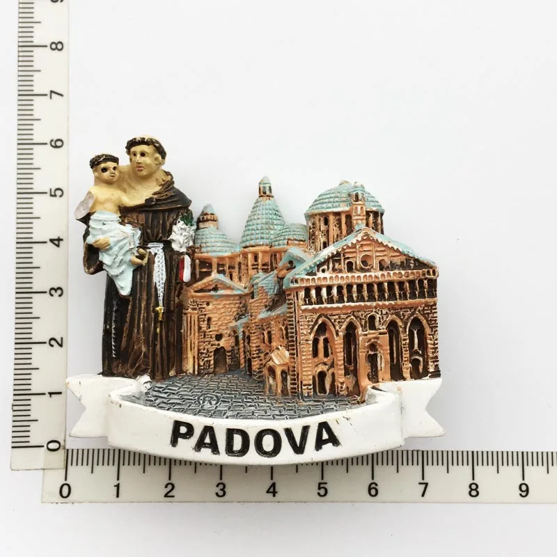 

Магнит на холодильник Padova Italy, творческие путешествия, чествуйте ремесла, 3D-украшения, материал из магнитной смолы, наклейки на холодильник