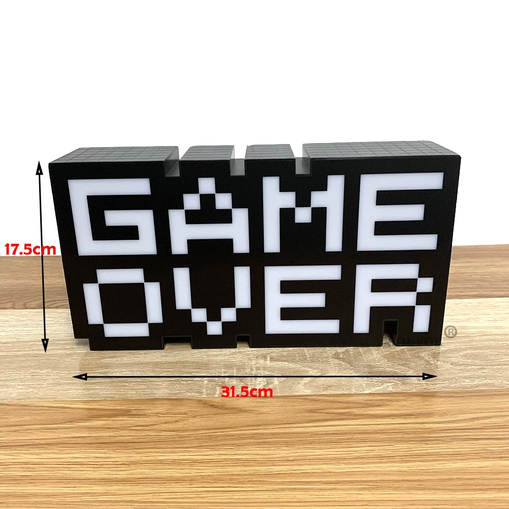 Game Over Voice Control Game Icon Light For PS4 Mood Flash Lamp Acrylic Atmosphere Neon Light Commercial Lighting Decoration