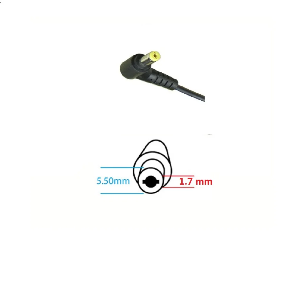 Imagem -03 - Carregador Portátil para Acer Aspire V17 Nitro An51552 N17c1 Vx5 Vn7792g-59cl Adaptador de Alimentação Pa1131-16 19v 7.1a 5.5x1.7 mm